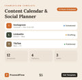 FramedFlow Content Calendar & Social Media Planner Notion template preview