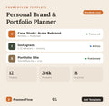 FramedFlow Personal Brand & Portfolio Planner Notion template preview