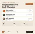 FramedFlow Project Planner & Task Manager Notion template preview